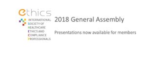 2018 ETHICS General Assembly slides available to members